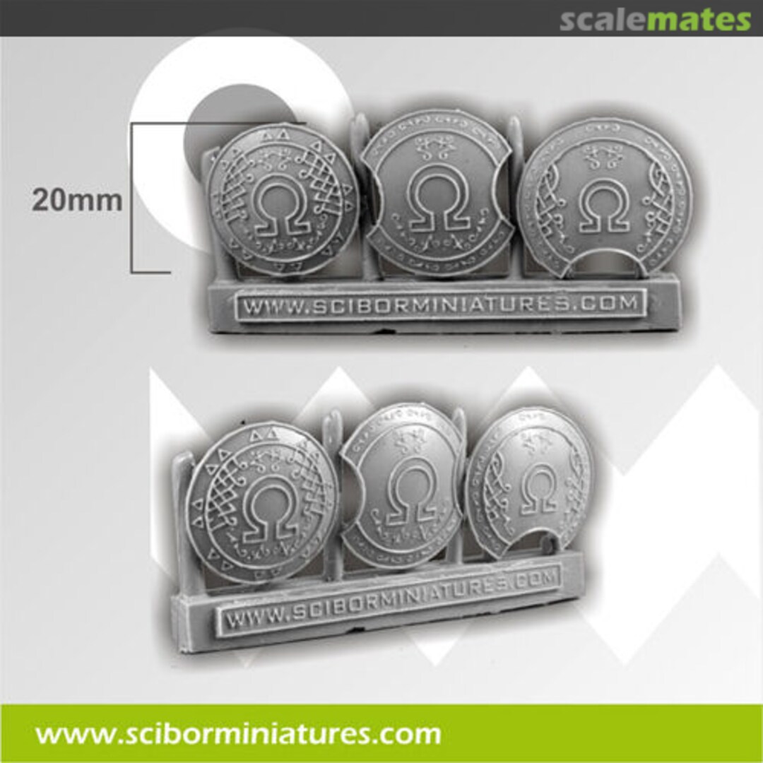 Boxart Omega Shields (3 pcs) CPSH0166 Scibor Monsterous Miniatures