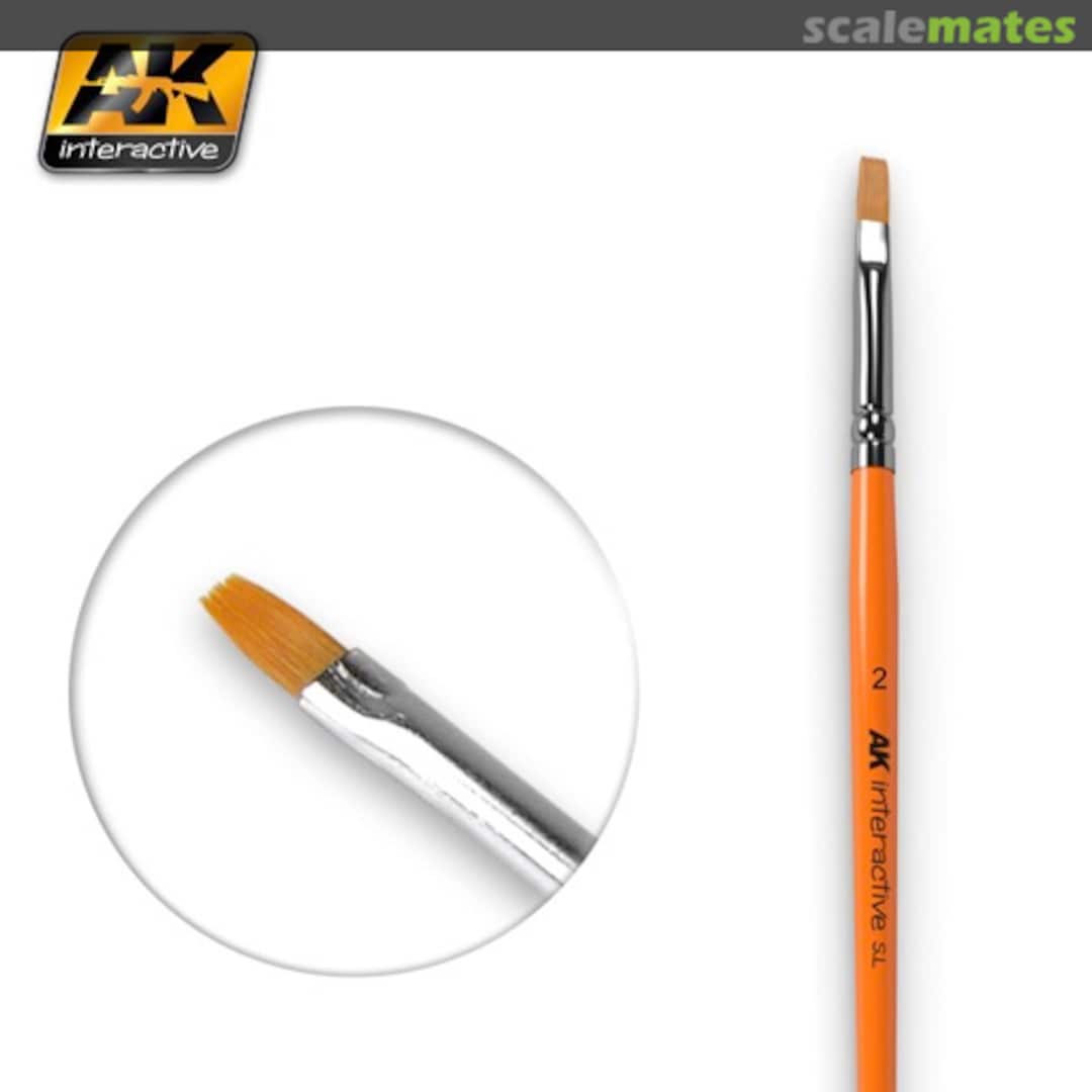 Boxart Flat Brushes 2 Synthetic AK609 AK Interactive Boxart Flat Brushes 2 Synthetic AK609 AK Interactive