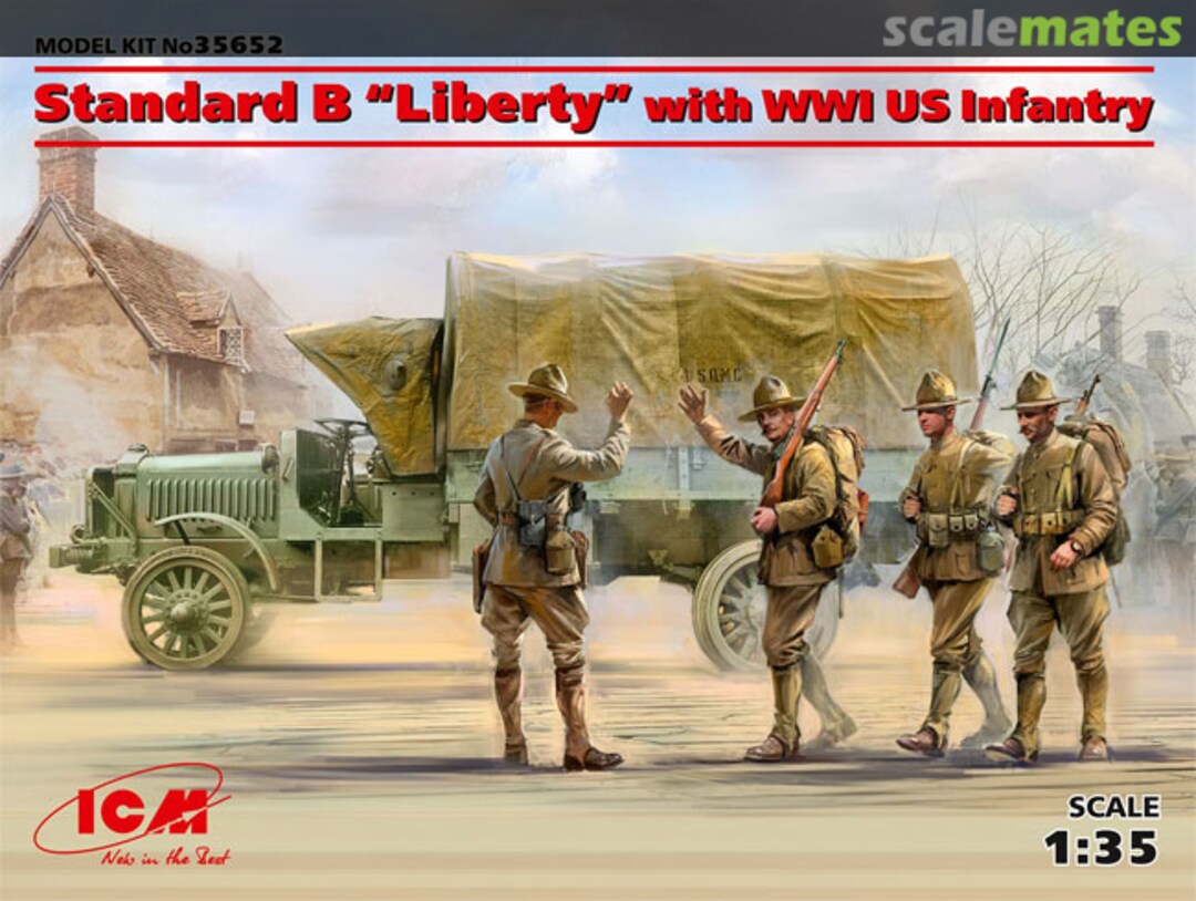 Boxart Standard B 'Liberty' with WWI US Infantry 35652 ICM Boxart Standard B 'Liberty' with WWI US Infantry 35652 ICM