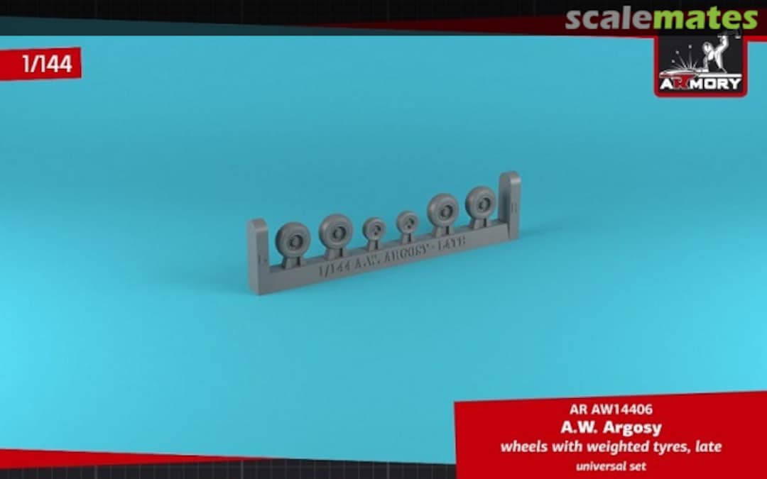 Boxart Armstrong-Whitworth Argosy wheels with weighted tires, late version AR AW14406 Armory