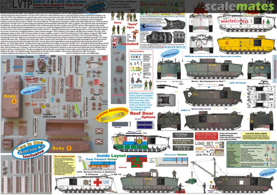 Contents LVTP-5 - Early & Late - Santa Claus Special & Troop carrier MM 072 118 Mil Mod Contents LVTP-5 - Early & Late - Santa Claus Special & Troop carrier MM 072 118 Mil Mod