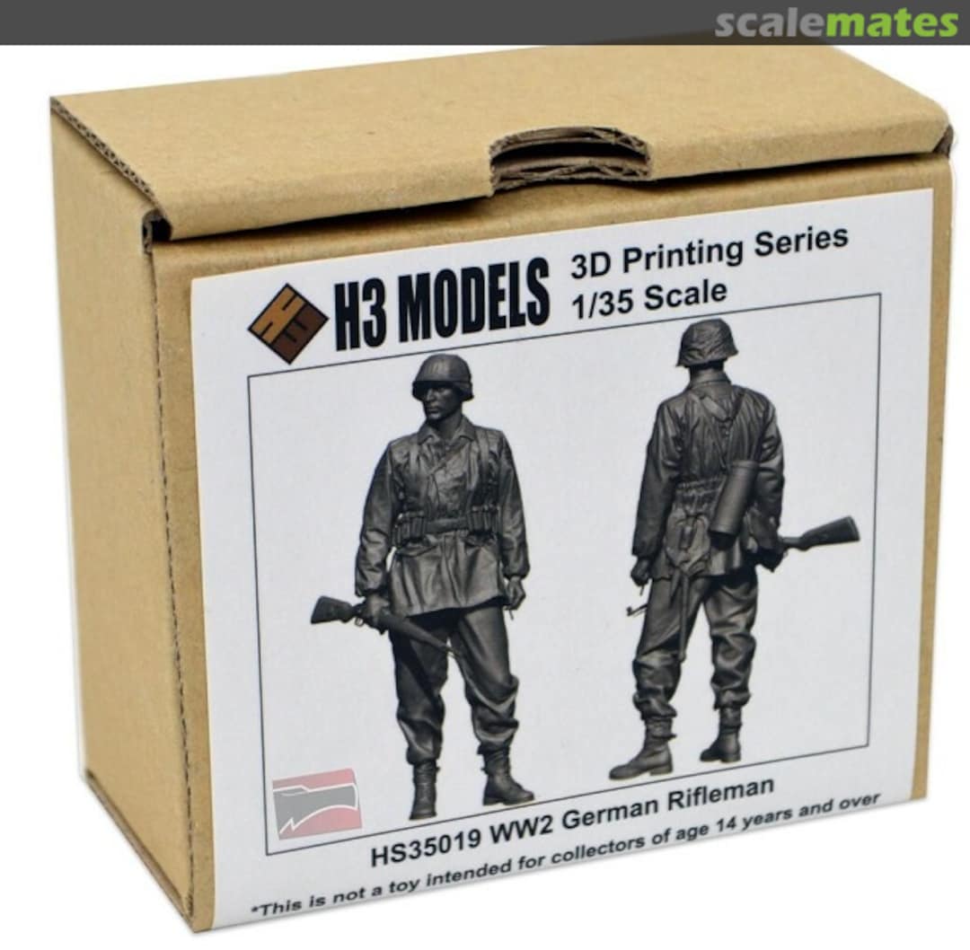 Boxart WW2 German Rifleman Resin Model Kit HS35019 H3 Models Boxart WW2 German Rifleman Resin Model Kit HS35019 H3 Models