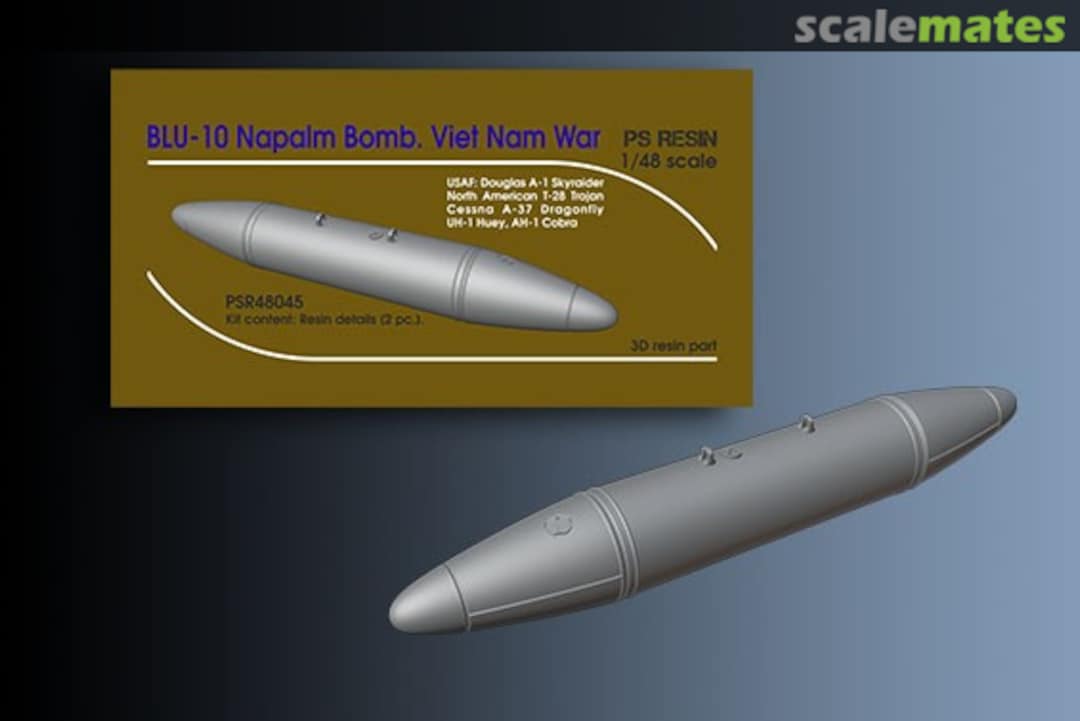 Boxart Napalm bomb BLU-10 (2 pcs) PSR48045 Print Scale Boxart Napalm bomb BLU-10 (2 pcs) PSR48045 Print Scale