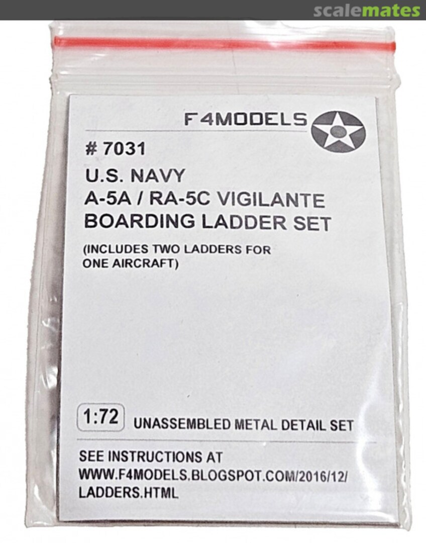 Boxart Boarding Ladder for RA-5C Vigilante 7031 F4Models Boxart Boarding Ladder for RA-5C Vigilante 7031 F4Models