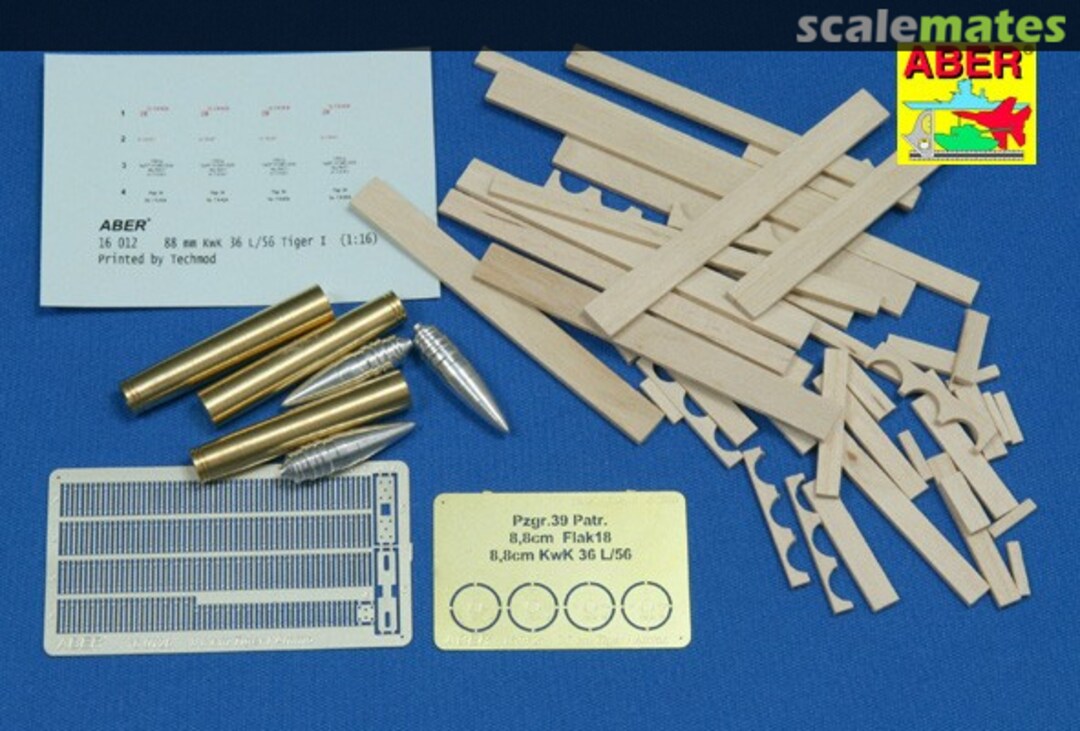 Contents 8,8cm Tiger I A/T Ammo with box 16012 Aber Contents 8,8cm Tiger I A/T Ammo with box 16012 Aber