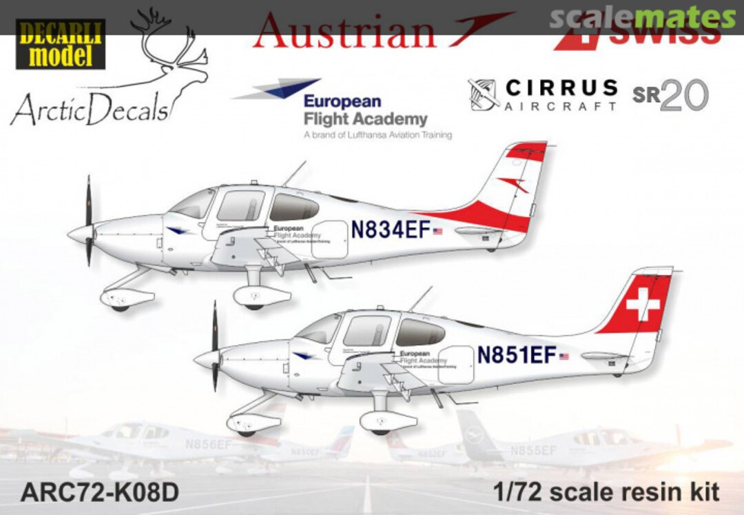 Boxart Cirrus SR20 Austrian and Swiss ARC72-K08D Arctic Decals