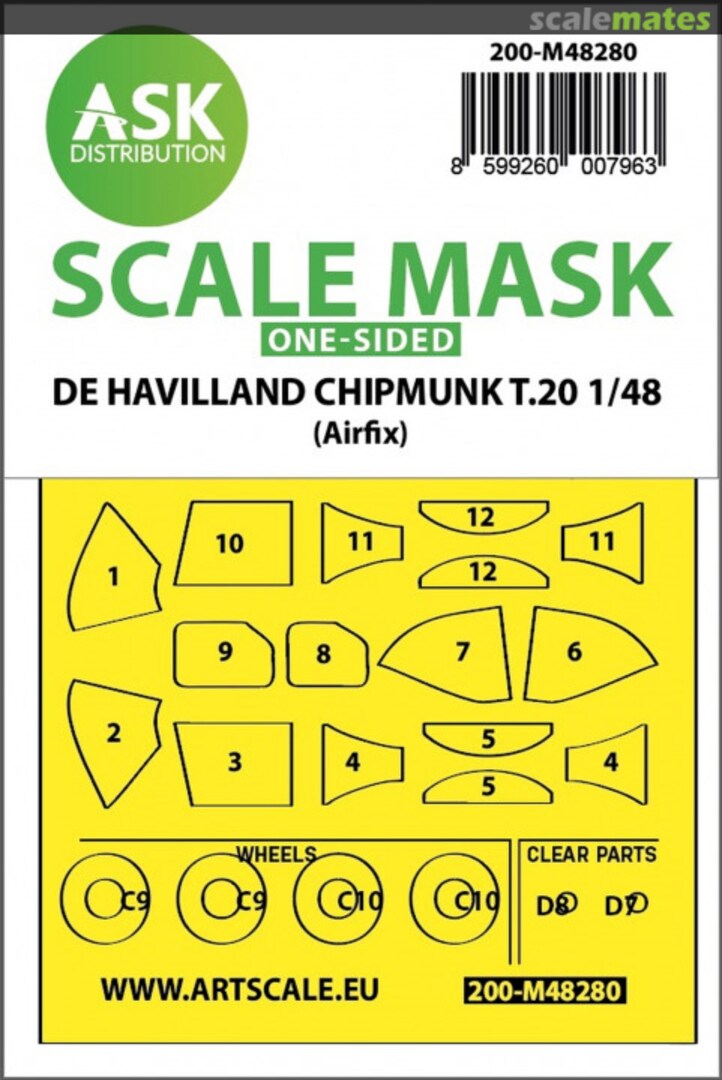 Boxart De Havilland Chipmunk T.20 masks 200-M48280 ASK Boxart De Havilland Chipmunk T.20 masks 200-M48280 ASK