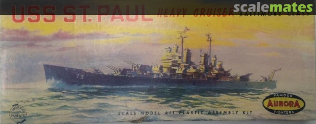 Boxart USS St. Paul Heavy Cruiser Baltimore Class 703 Aurora Boxart USS St. Paul Heavy Cruiser Baltimore Class 703 Aurora