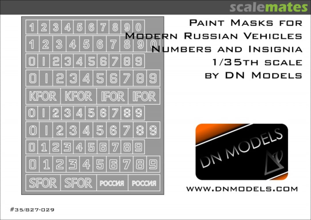Boxart Modern Russian Vehicles Numbers and Insignia Stencils 35/827-029 DN Models Boxart Modern Russian Vehicles Numbers and Insignia Stencils 35/827-029 DN Models