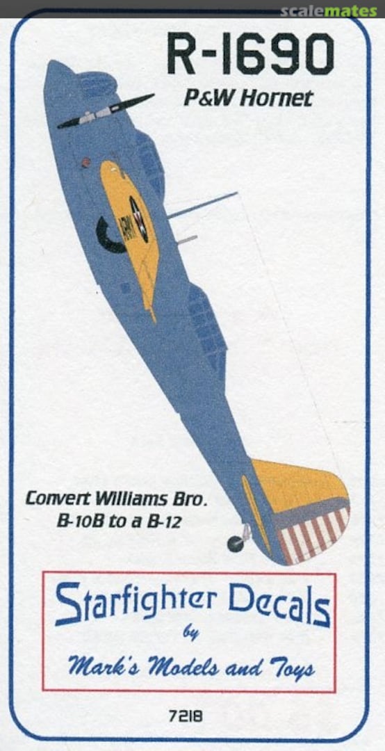 Boxart R-1690 P&W Hornet 7218 Starfighter Decals Boxart R-1690 P&W Hornet 7218 Starfighter Decals