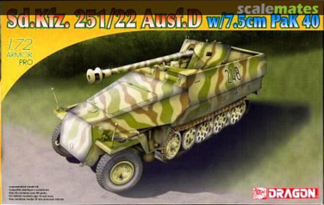 Boxart Sd.Kfz. 251/22 Ausf. D w/7,5cm Pak 40 7351 Dragon Boxart Sd.Kfz. 251/22 Ausf. D w/7,5cm Pak 40 7351 Dragon