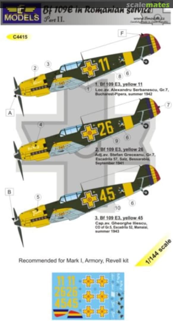 Boxart Messerschmitt Bf.109E-3 in Romanian service Part 2 C4415 LF Models Boxart Messerschmitt Bf.109E-3 in Romanian service Part 2 C4415 LF Models