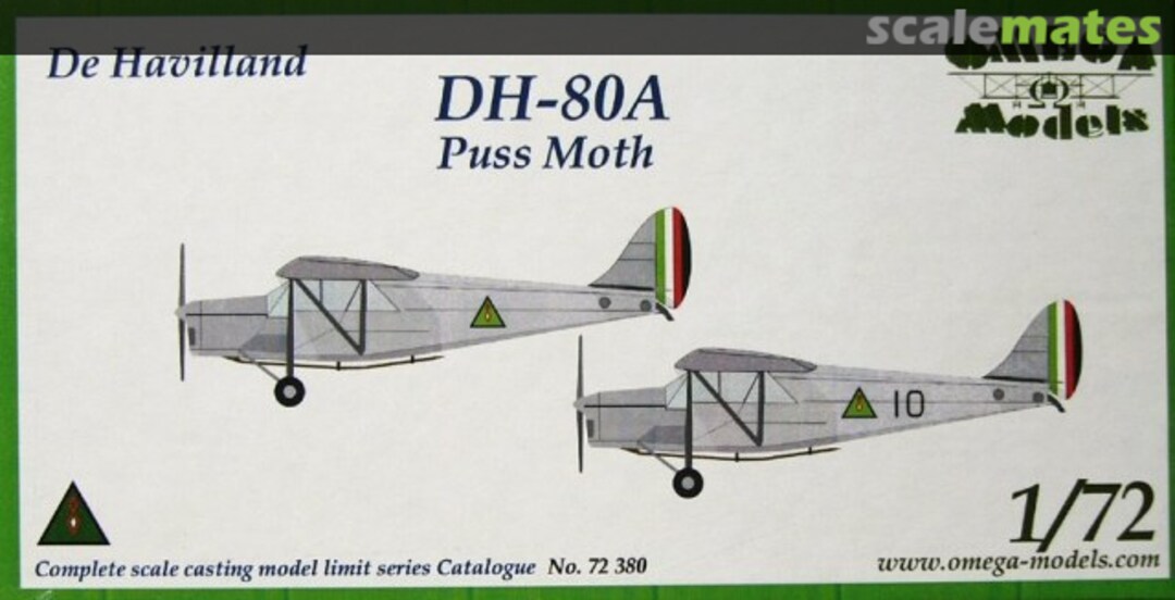 Boxart de Havilland DH 80A Puss Moth 72380 Omega Models Boxart de Havilland DH 80A Puss Moth 72380 Omega Models