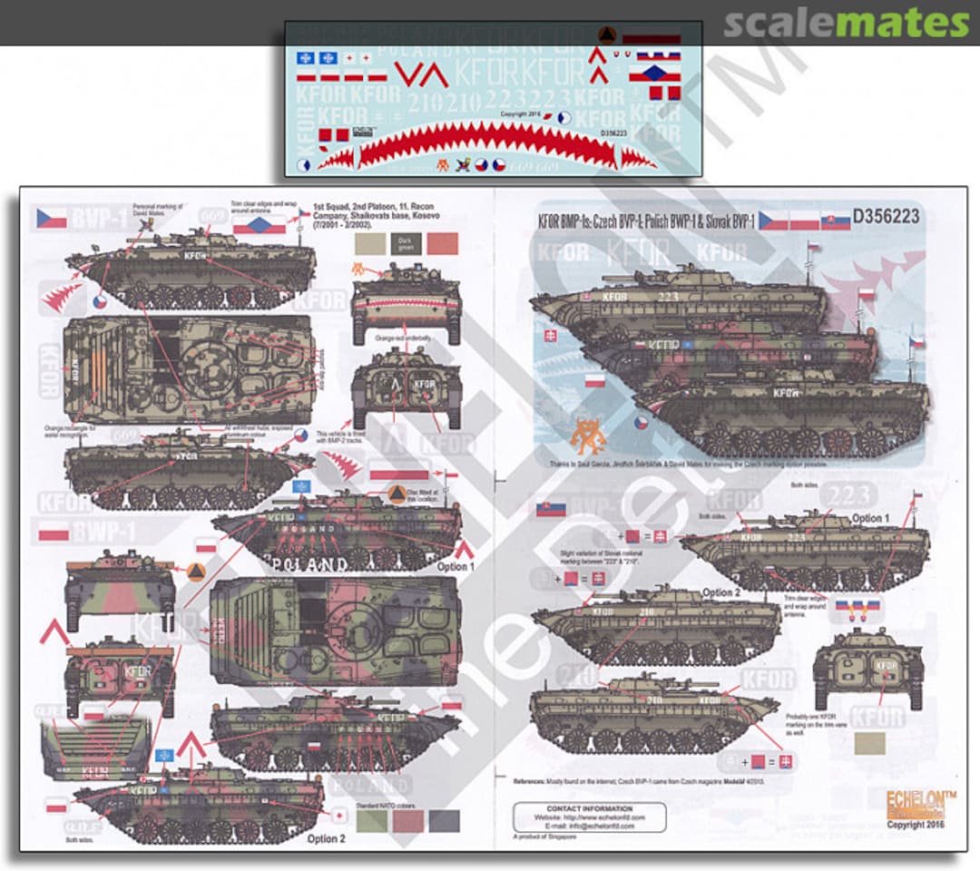 Boxart KFOR BMP-1s D356223 Echelon Fine Details Boxart KFOR BMP-1s D356223 Echelon Fine Details