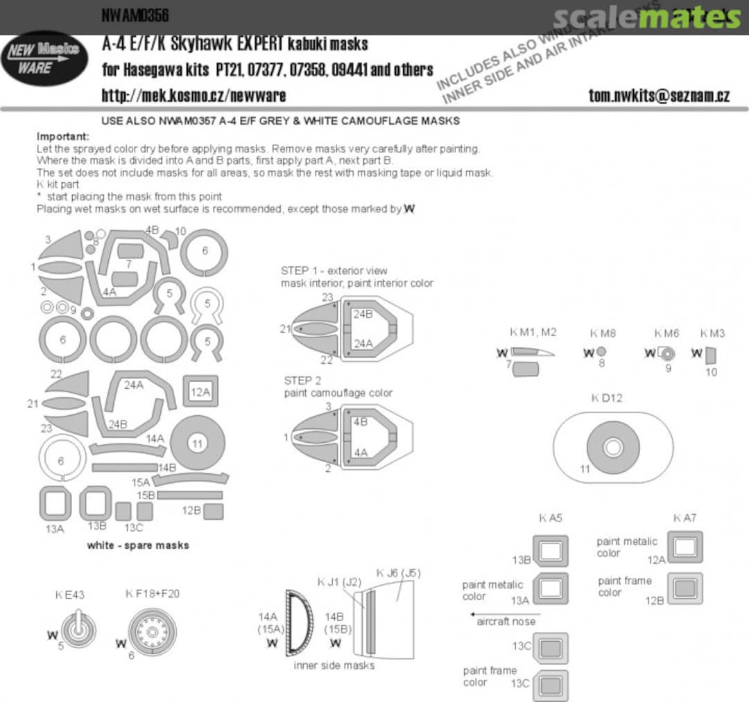 Boxart A-4 E/F/K Skyhawk EXPERT kabuki masks NWAM0356 New Ware Boxart A-4 E/F/K Skyhawk EXPERT kabuki masks NWAM0356 New Ware