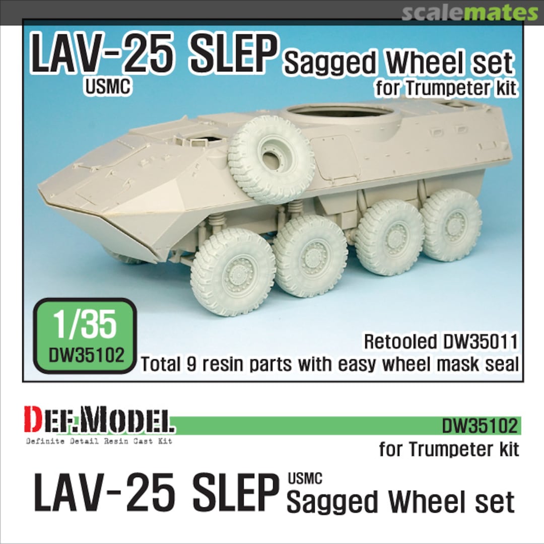 Boxart LAV-25 SLEP "XML" Sagged Wheel set (Trumpeter) DW35102 Def.Model Boxart LAV-25 SLEP "XML" Sagged Wheel set (Trumpeter) DW35102 Def.Model