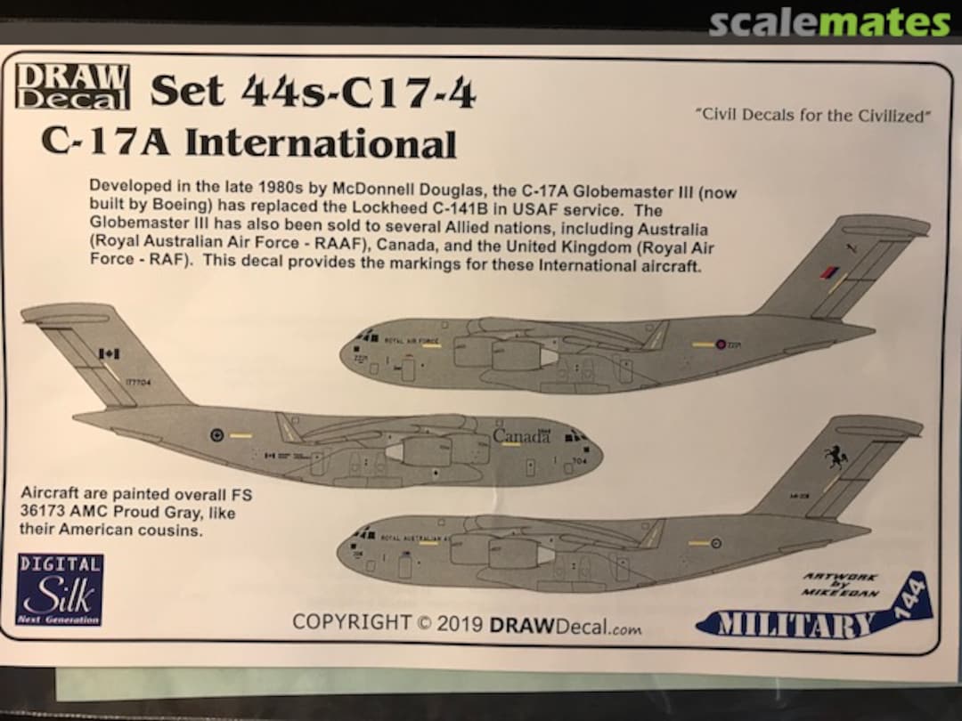 Contents C-17A International 44s-c17-4 Draw Decal Contents C-17A International 44s-c17-4 Draw Decal