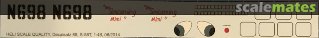 Boxart S-58T Screaming Mimi Decal 88 Heli Scale Quality Boxart S-58T Screaming Mimi Decal 88 Heli Scale Quality