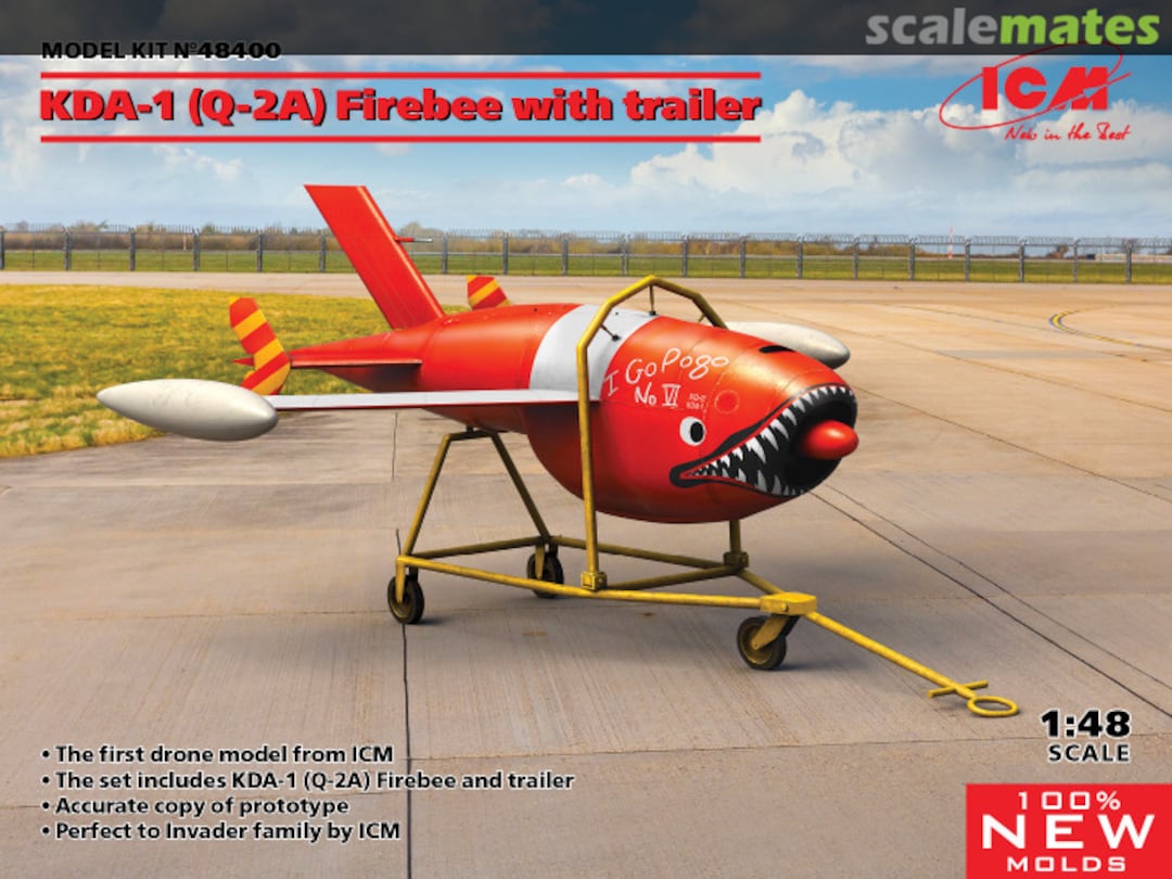 Boxart KDA-1 (Q-2A) Firebee w/ Trailer 48400 ICM