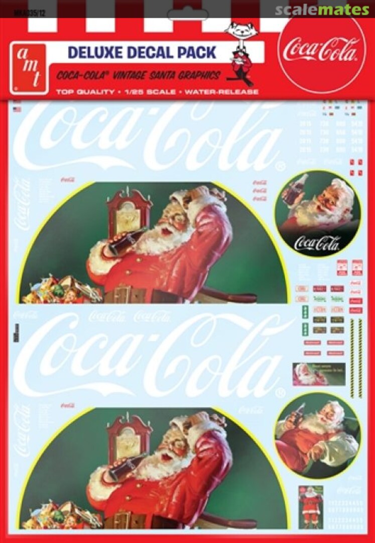 Boxart Vintage Coca-Cola Santa Clause Big Rig Graphic Decals MKA035 AMT Boxart Vintage Coca-Cola Santa Clause Big Rig Graphic Decals MKA035 AMT