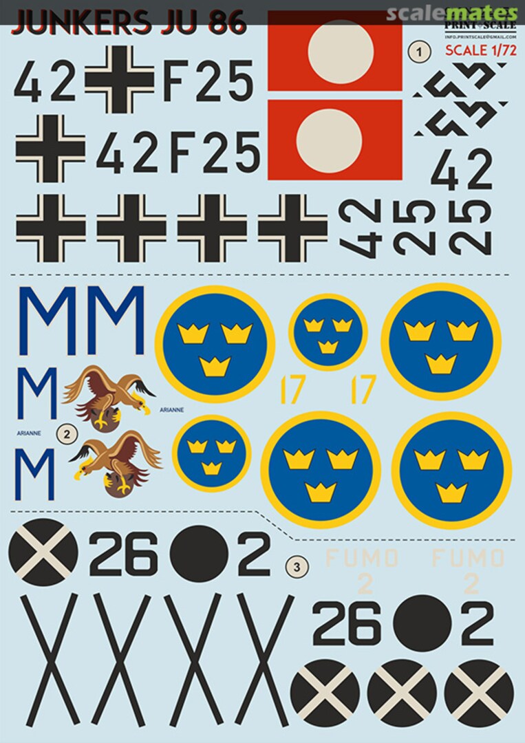 Boxart Junkers Ju 86 72-454 Print Scale