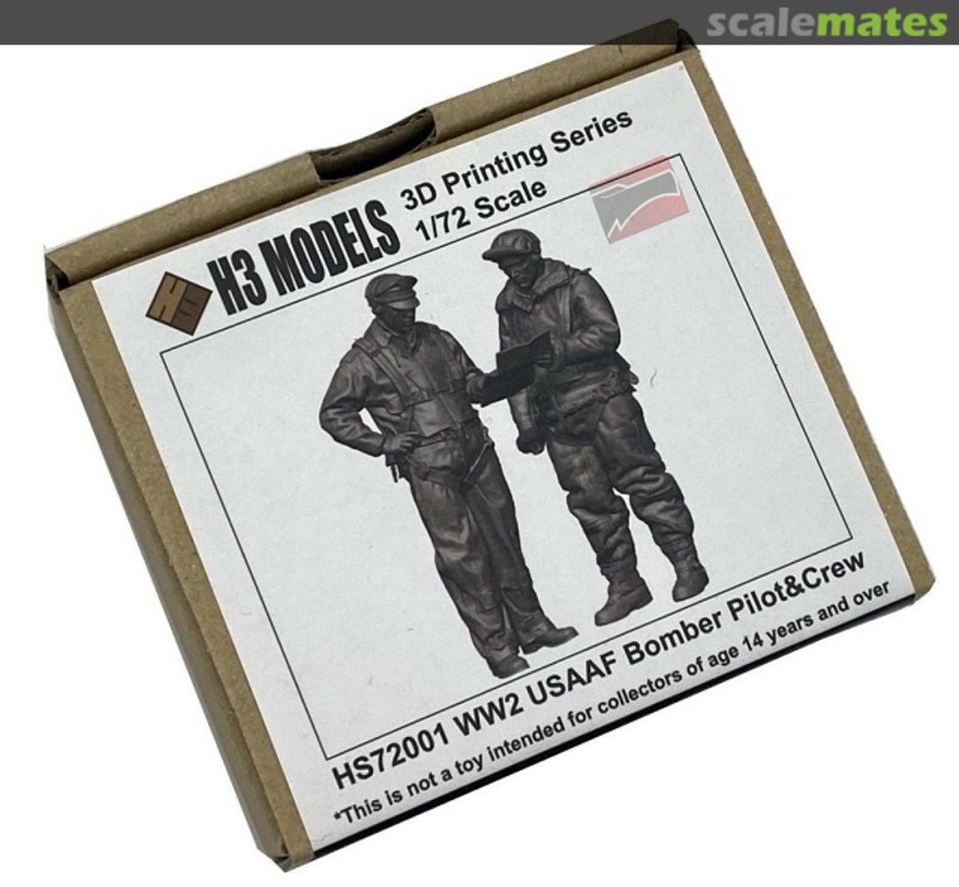 Boxart 1/72 H3 Models USAAF Bomber Pilot & Crew Resin Model Kit HS72001 H3 Models