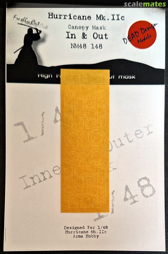 Boxart Hurricane Mk.IIc - Canopy Mask NM48148 DEAD Design Models Boxart Hurricane Mk.IIc - Canopy Mask NM48148 DEAD Design Models