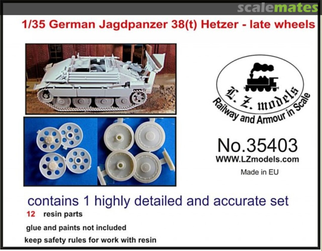Boxart Jagdpanzer 38(t) Hetzer 35403 L.Z. Models Boxart Jagdpanzer 38(t) Hetzer 35403 L.Z. Models