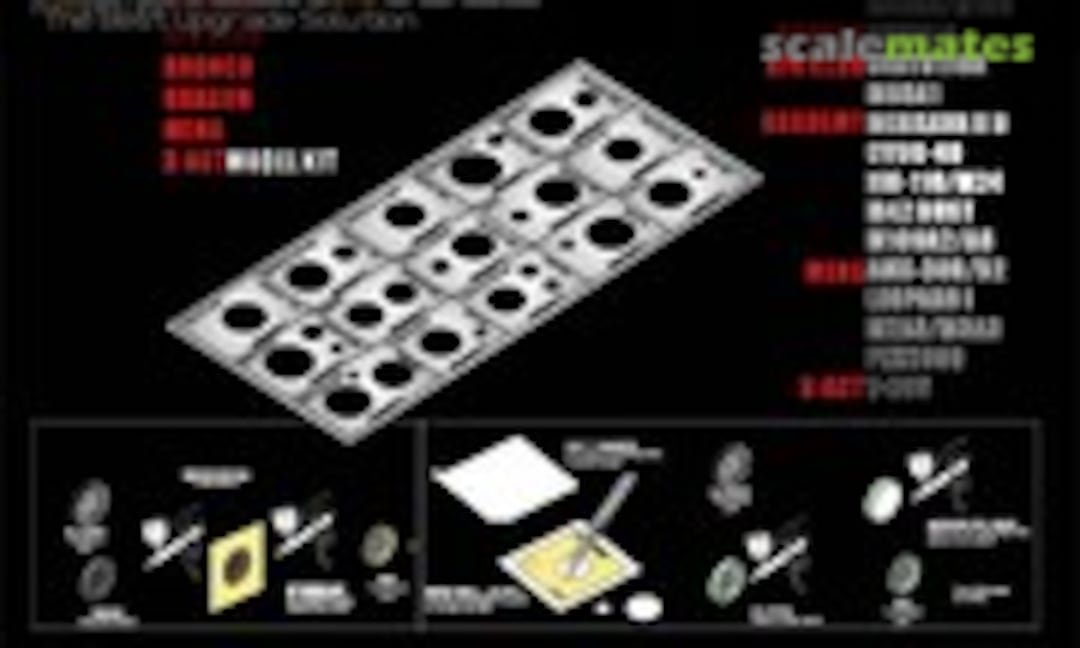 1:35 Modern AFV Road Wheels Stenciling templates ver 2.0 (Voyager Model TEZ048) TEZ048