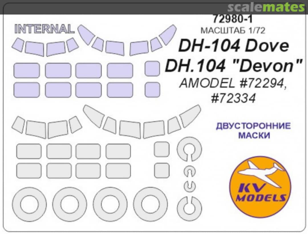Boxart DH-104 Dove / DH.104 "Devon" 72980-1 KV Models Boxart DH-104 Dove / DH.104 "Devon" 72980-1 KV Models