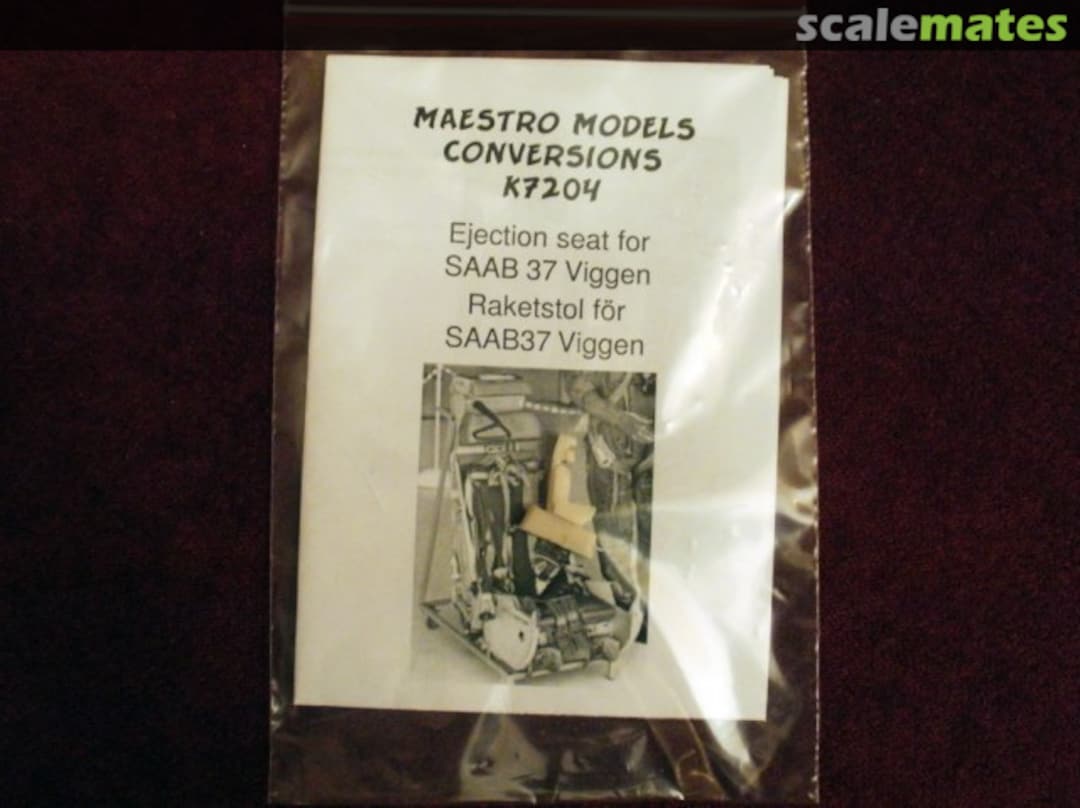 Boxart Ejection seat for SAAB 37 Viggen MMK7204 Maestro Models Boxart Ejection seat for SAAB 37 Viggen MMK7204 Maestro Models