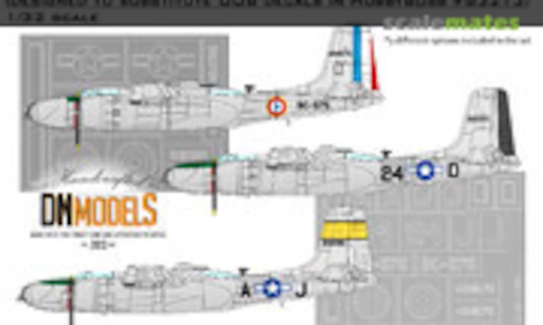 1:32 A-26B Invader - Numbers and Insignia Paint Mask Set (DN Models 32/827-041) 32/827-041