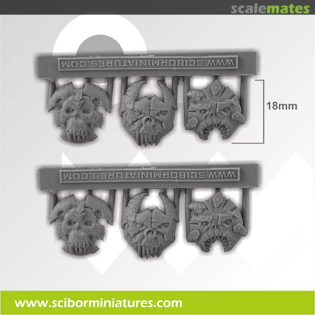 Boxart Demon Shields #3 (6 pcs) CPSH0215 Scibor Monsterous Miniatures