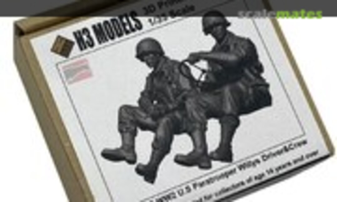 1:35 1/35 H3 Models WWII US Paratrooper Willys Driver & Crew Resin Model Kit (H3 Models HS35025)