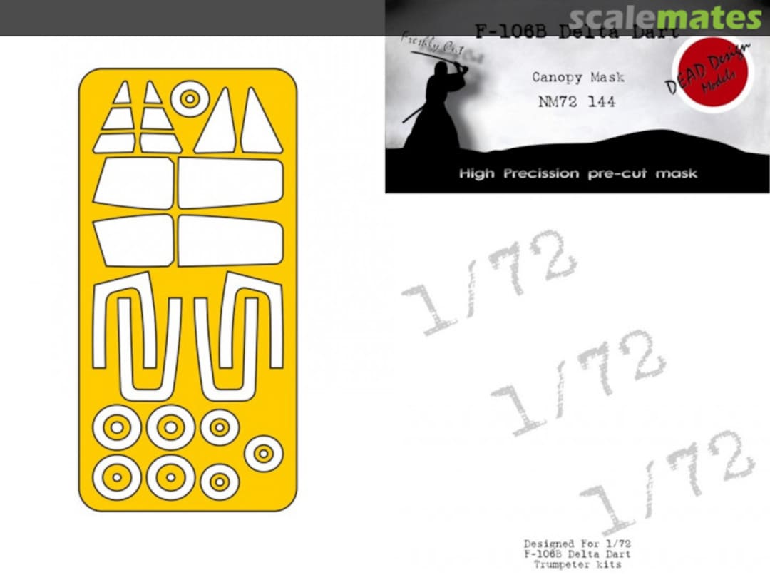 Boxart F-106B Delta Dart Canopy Mask NM72144 DEAD Design Models