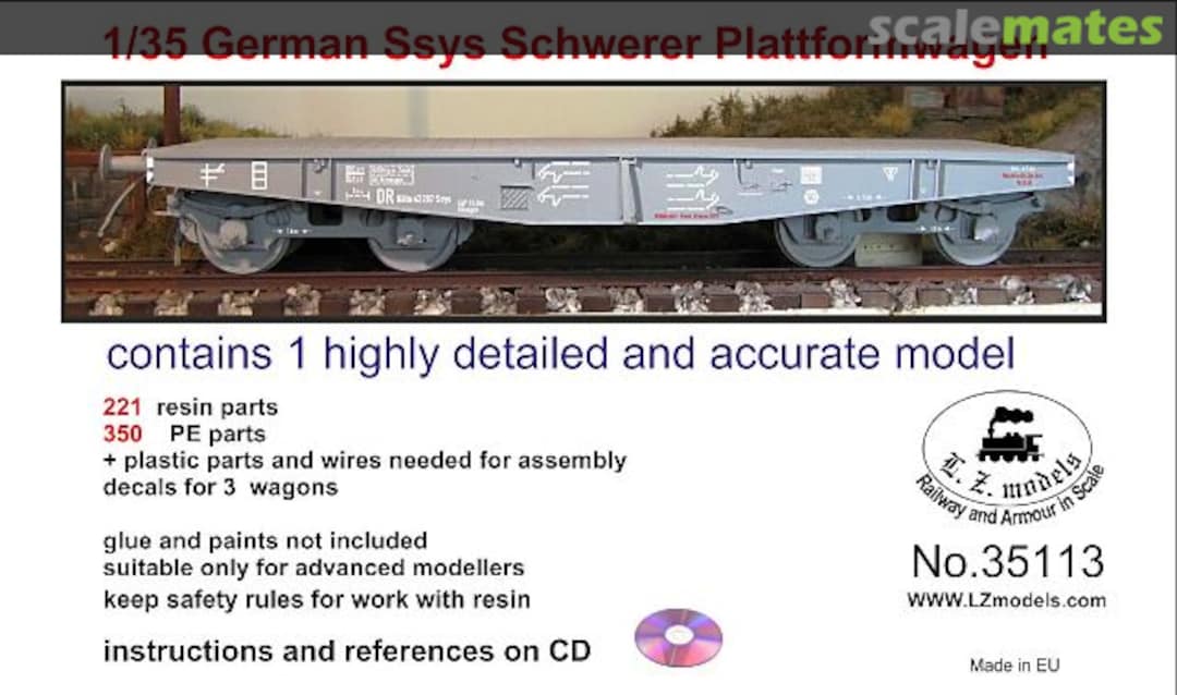 Boxart SSys Schwerer Plattformwagen 35113 L.Z. Models