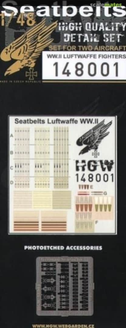 Boxart Luftwaffe WW II seatbelts 148001 HGW Models Boxart Luftwaffe WW II seatbelts 148001 HGW Models