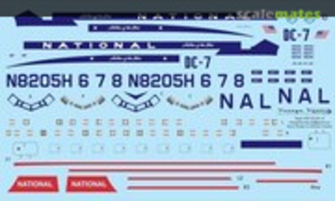 1:144 DC-7 National (Del) (Vintage Flyer Decals VFD144-041S) VFD144-041S