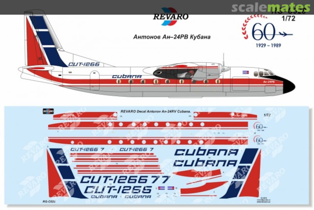 Boxart Antonov An-24RV Cubana RG-C028 Revaro Boxart Antonov An-24RV Cubana RG-C028 Revaro