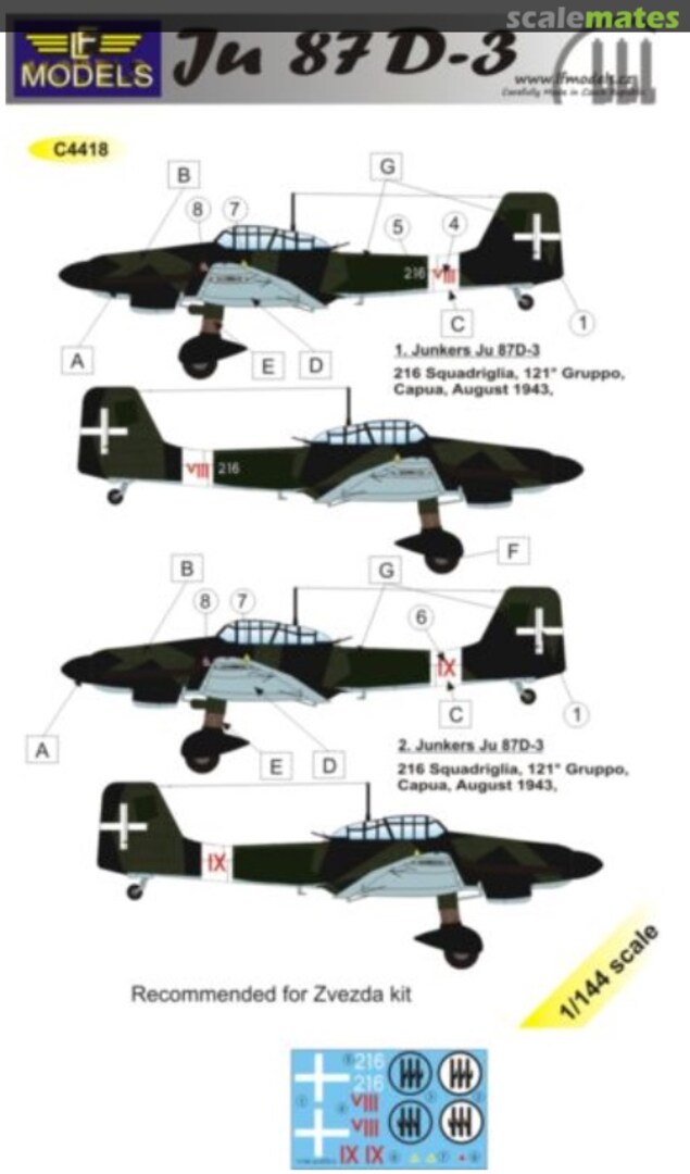 Boxart Junkers Ju.87D-3 'Stuka' (Italy) C4418 LF Models Boxart Junkers Ju.87D-3 'Stuka' (Italy) C4418 LF Models