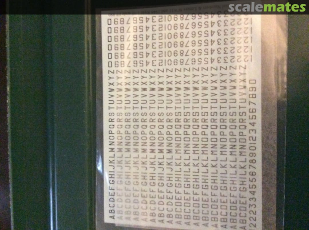 Boxart RAF 8" Serial Letters and Numbers WWII AND 1946 Style FP880 Fantasy Printshop