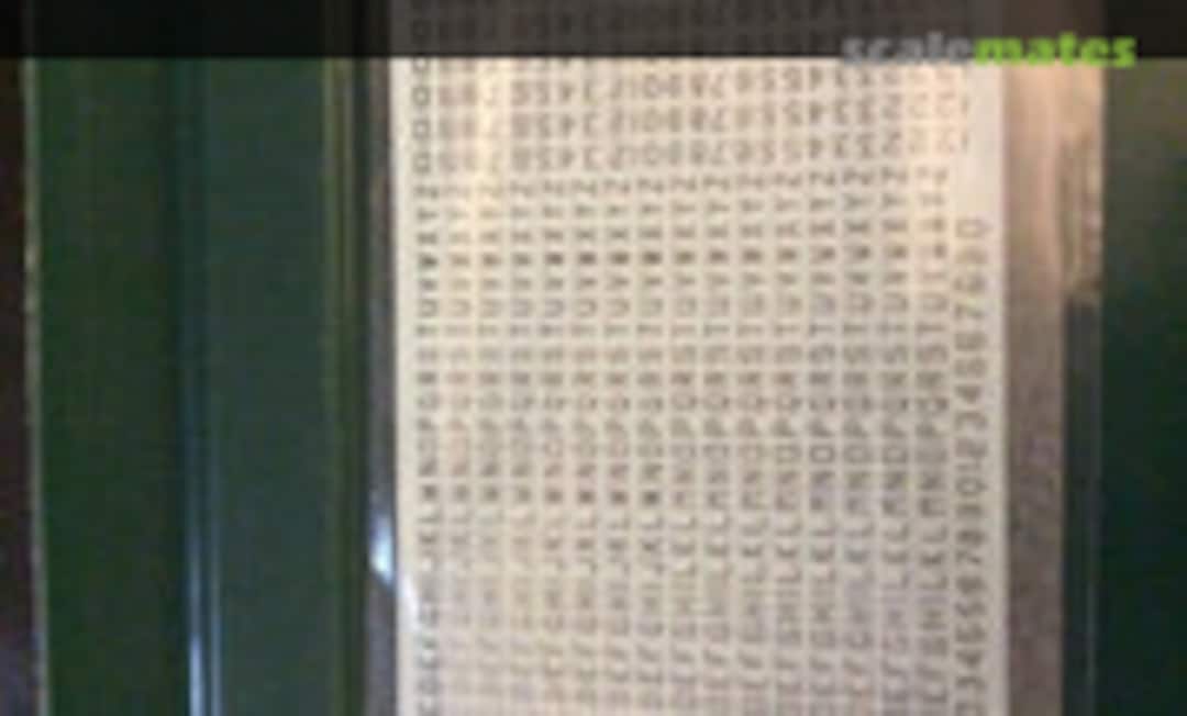 1:48 RAF 8" Serial Letters and Numbers WWII AND 1946 Style (Fantasy Printshop FP880) FP880