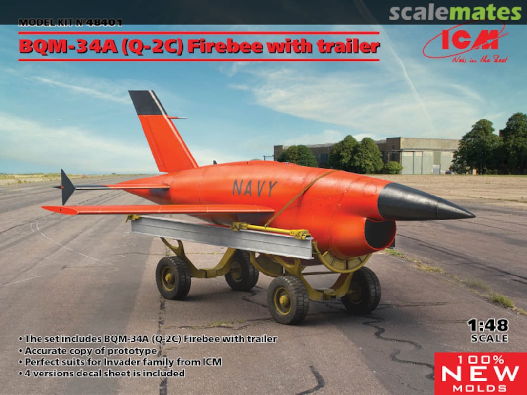 Boxart BQM-34A (Q-2C) Firebee with Trailer 48401 ICM