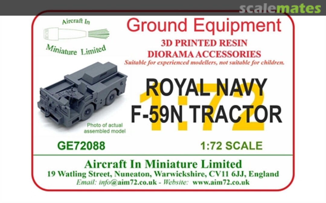 Boxart Royal Navy F59N Tractor GE72088 Aircraft In Miniature Ltd Boxart Royal Navy F59N Tractor GE72088 Aircraft In Miniature Ltd