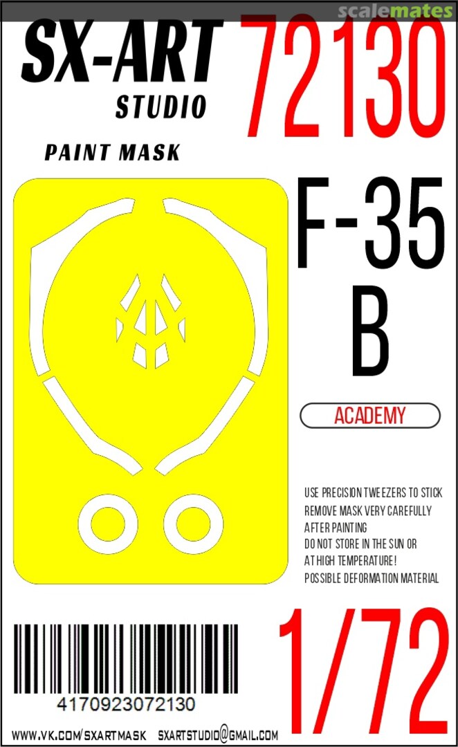 Boxart F-35B masks 72130 SX-Art Boxart F-35B masks 72130 SX-Art