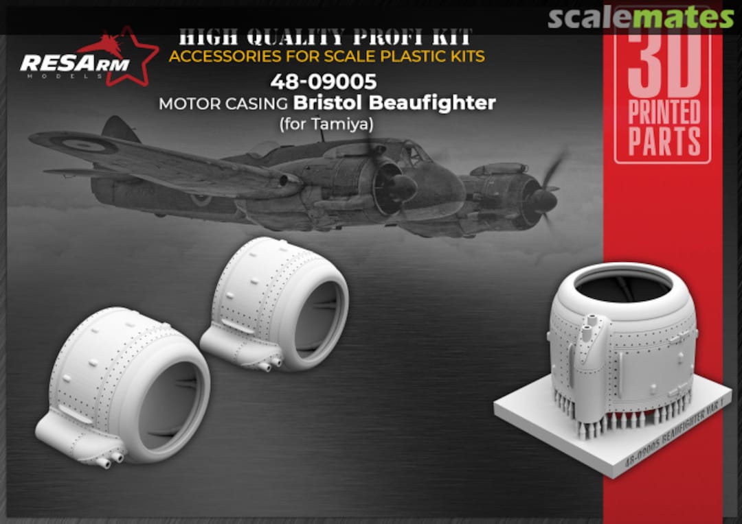 Boxart Beaufighter motor casing 48-09005 RESArm Boxart Beaufighter motor casing 48-09005 RESArm
