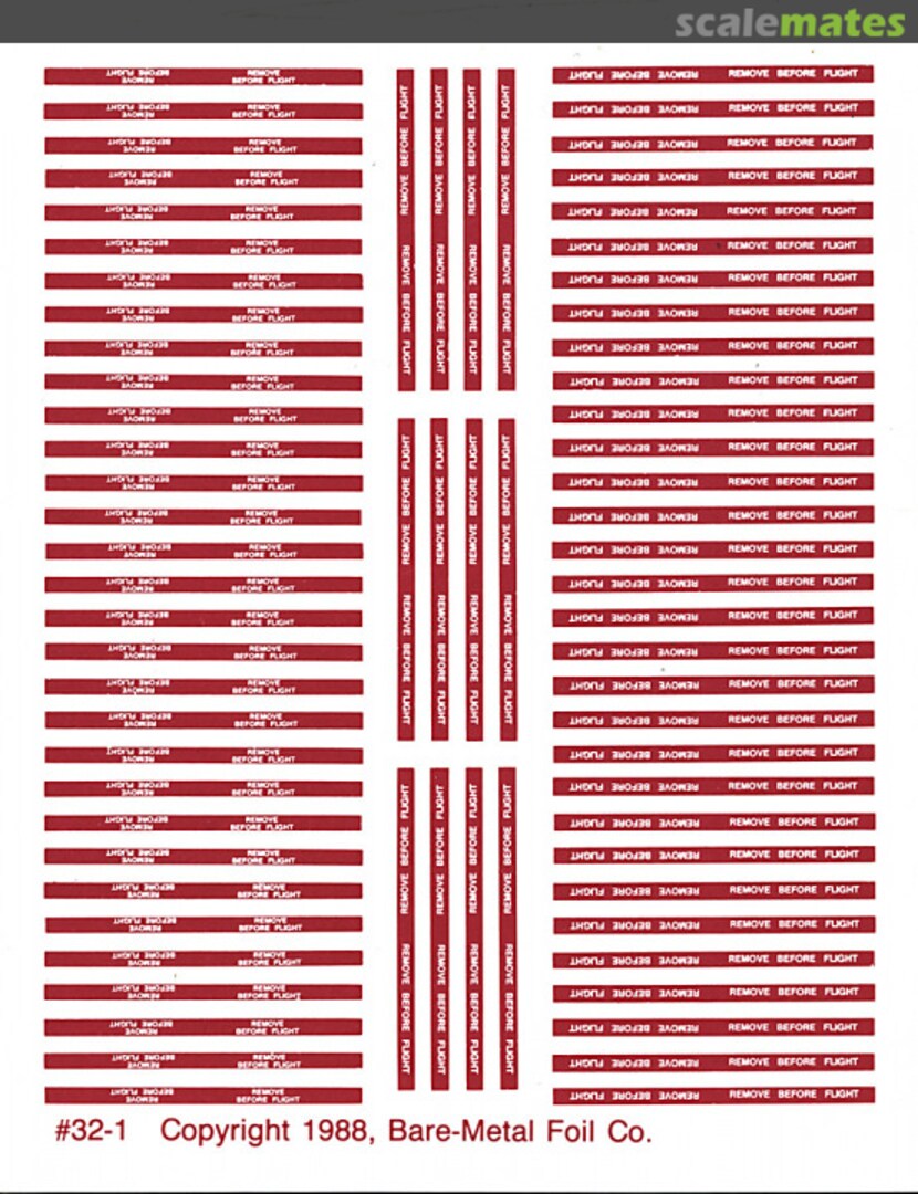 Boxart Remove before flight flags 32-1 Experts-Choice Decal