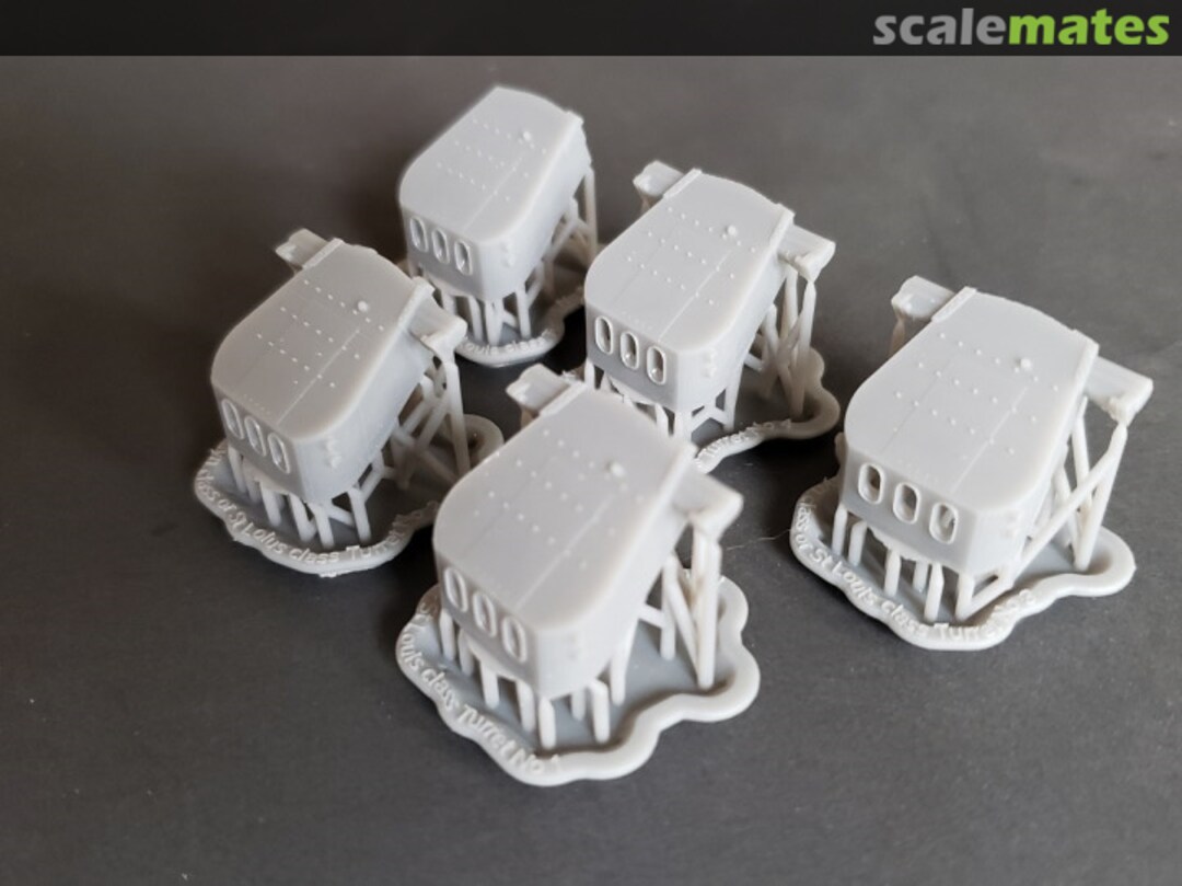 Boxart 6"/47 cal. Turrets for Brooklyn class and St. Louis class light cruisers (set of 5) 350-BrooklynTrts Model Monkey Boxart 6"/47 cal. Turrets for Brooklyn class and St. Louis class light cruisers (set of 5) 350-BrooklynTrts Model Monkey