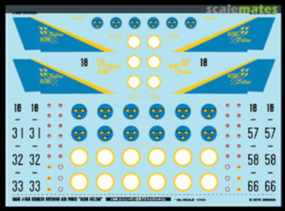 Boxart Saab J-35B Draken Swedish Air Force `Acro Deltas` A-280 MYK Design Boxart Saab J-35B Draken Swedish Air Force `Acro Deltas` A-280 MYK Design
