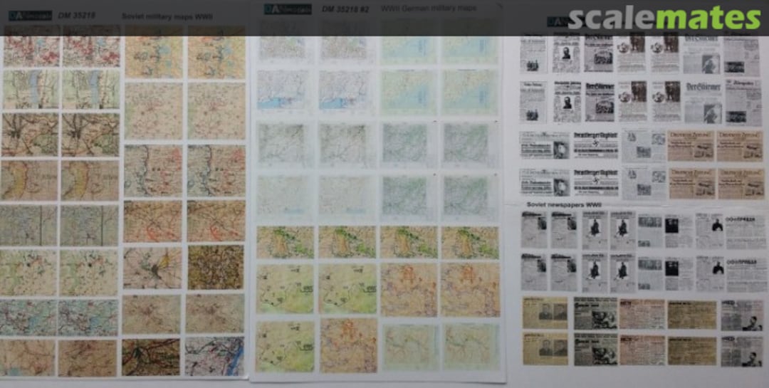 Boxart German & Soviet Topographic Maps & Newspapers WWII DM35218 DANmodels
